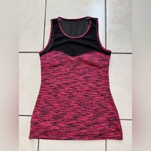 90 Degree by Reflex Women's Pink and Black Sleeveless Yoga Top, M🦋